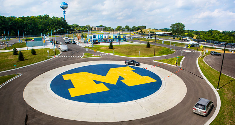 The test track at MCity