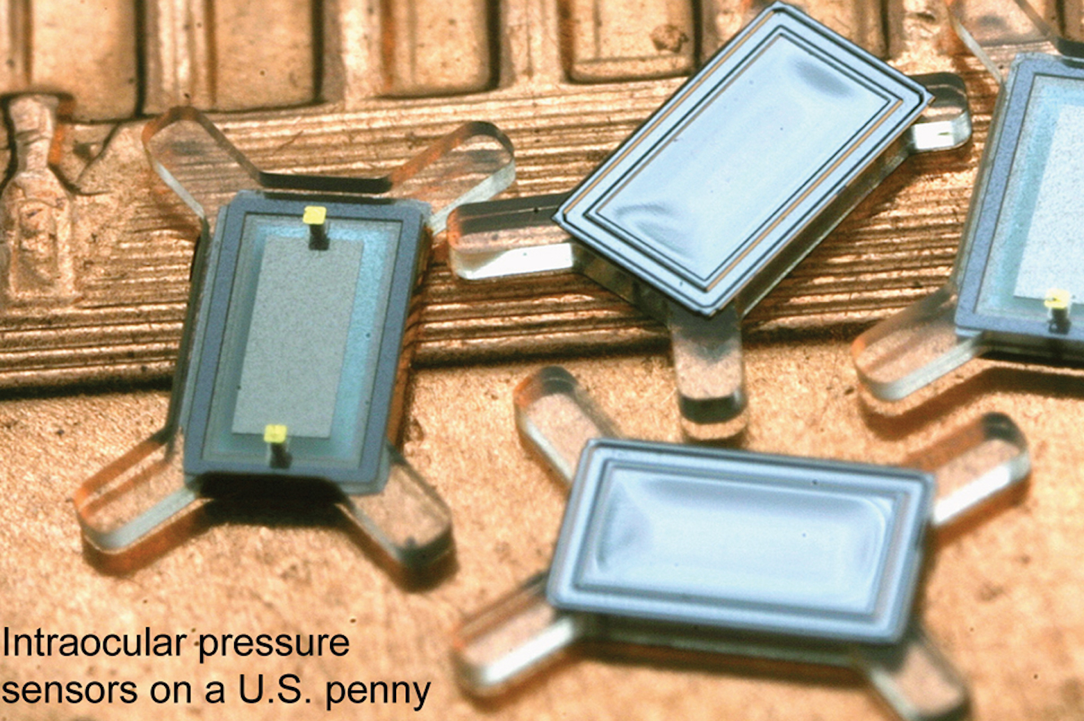 intraocular pressure sensors on a U.S. penny