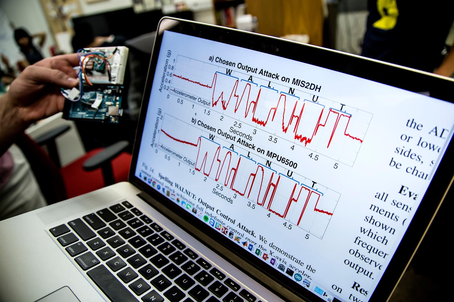 Frequency waves on a computer screen