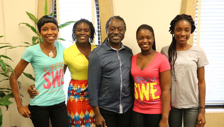 prof winful with visiting liberian students