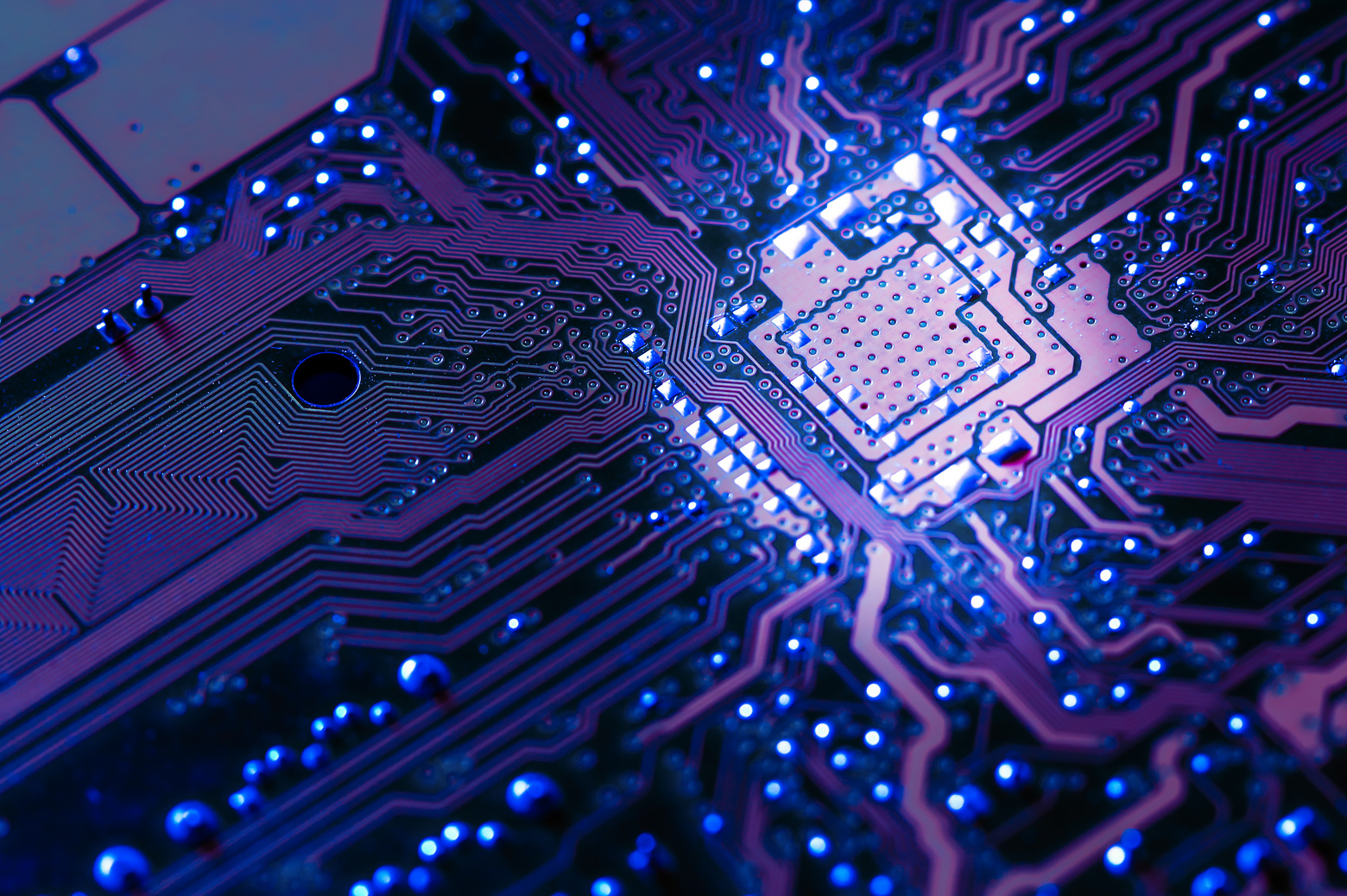 A close up of a computer chip. Courtesy Getty Images.