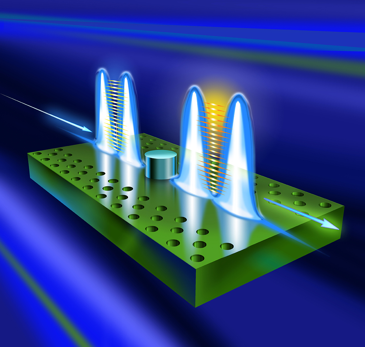 Two photon quantum computing research graphic
