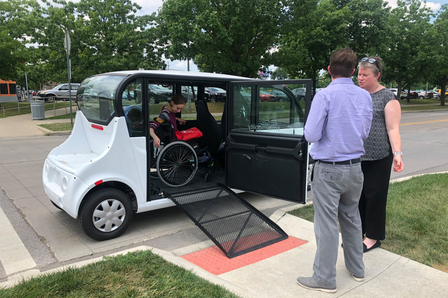 May Mobility wheelchair-accessible shuttle