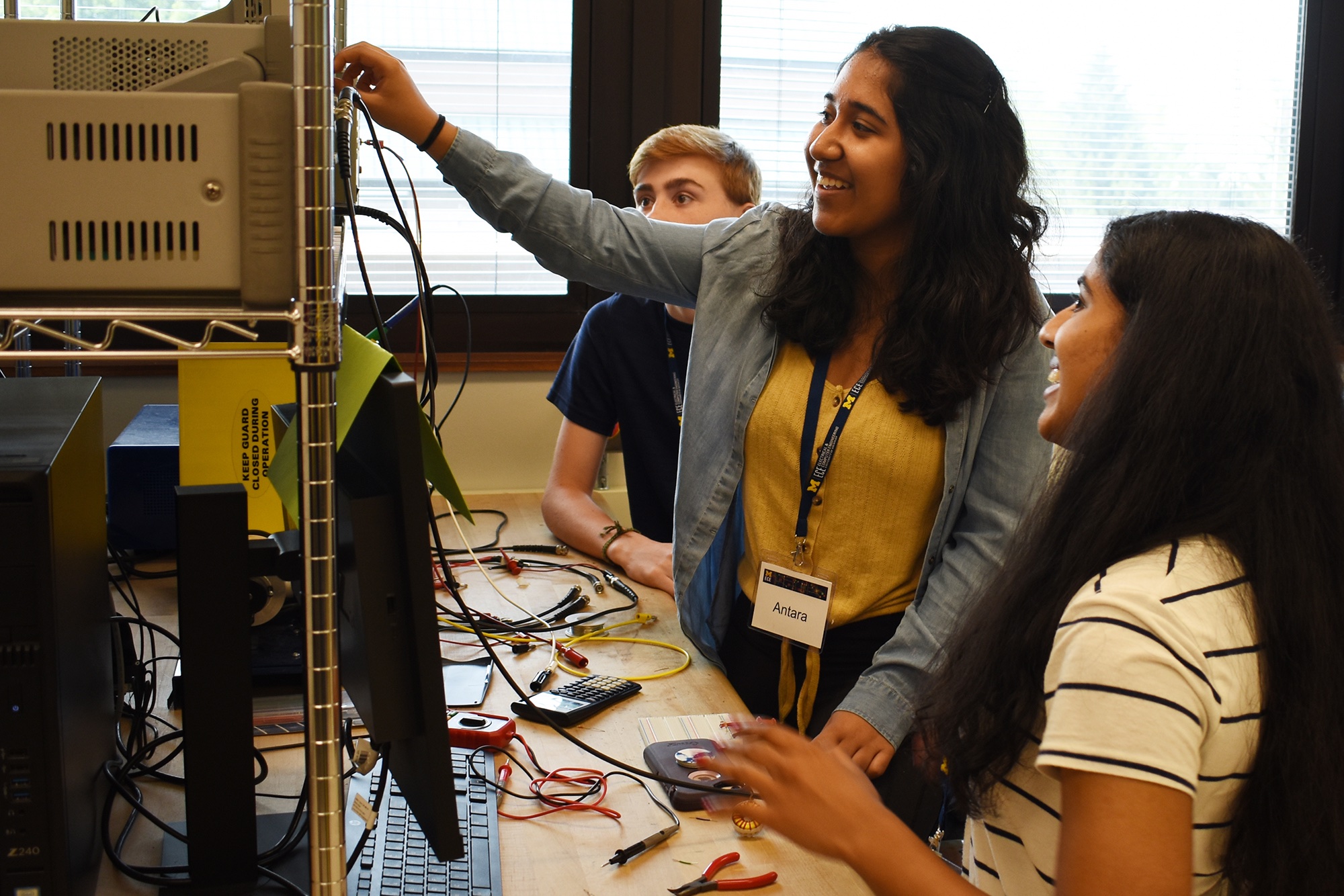 Students work in lab during Electrify Tech Camp