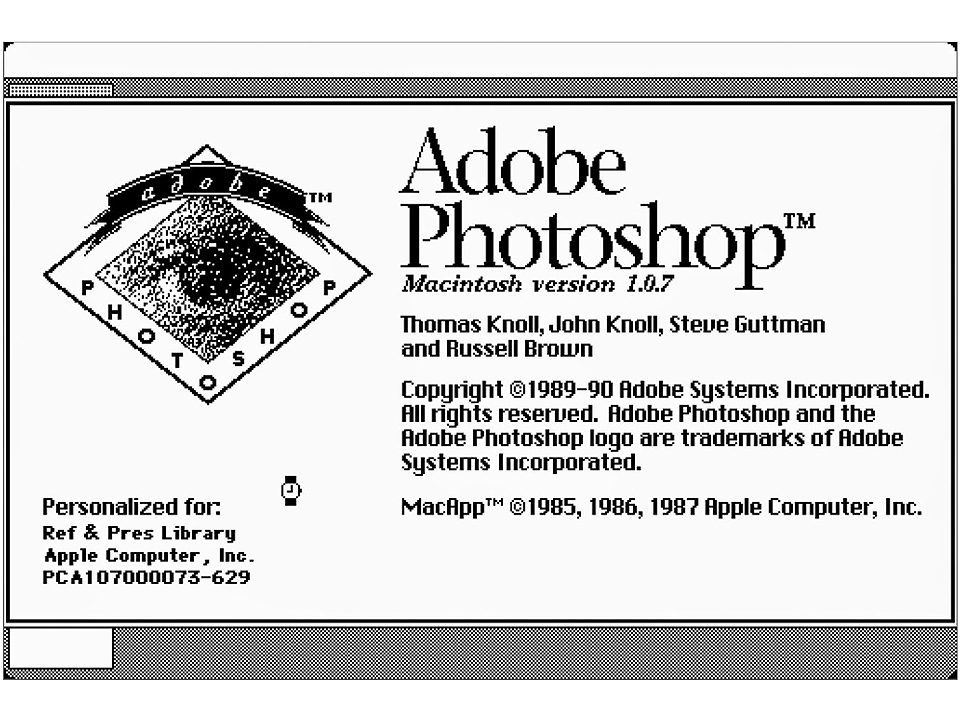 Adobe Photoshop original program page