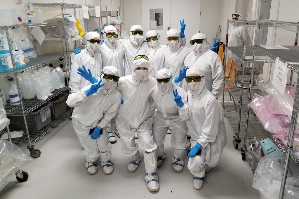 Students touring the KLA clean room