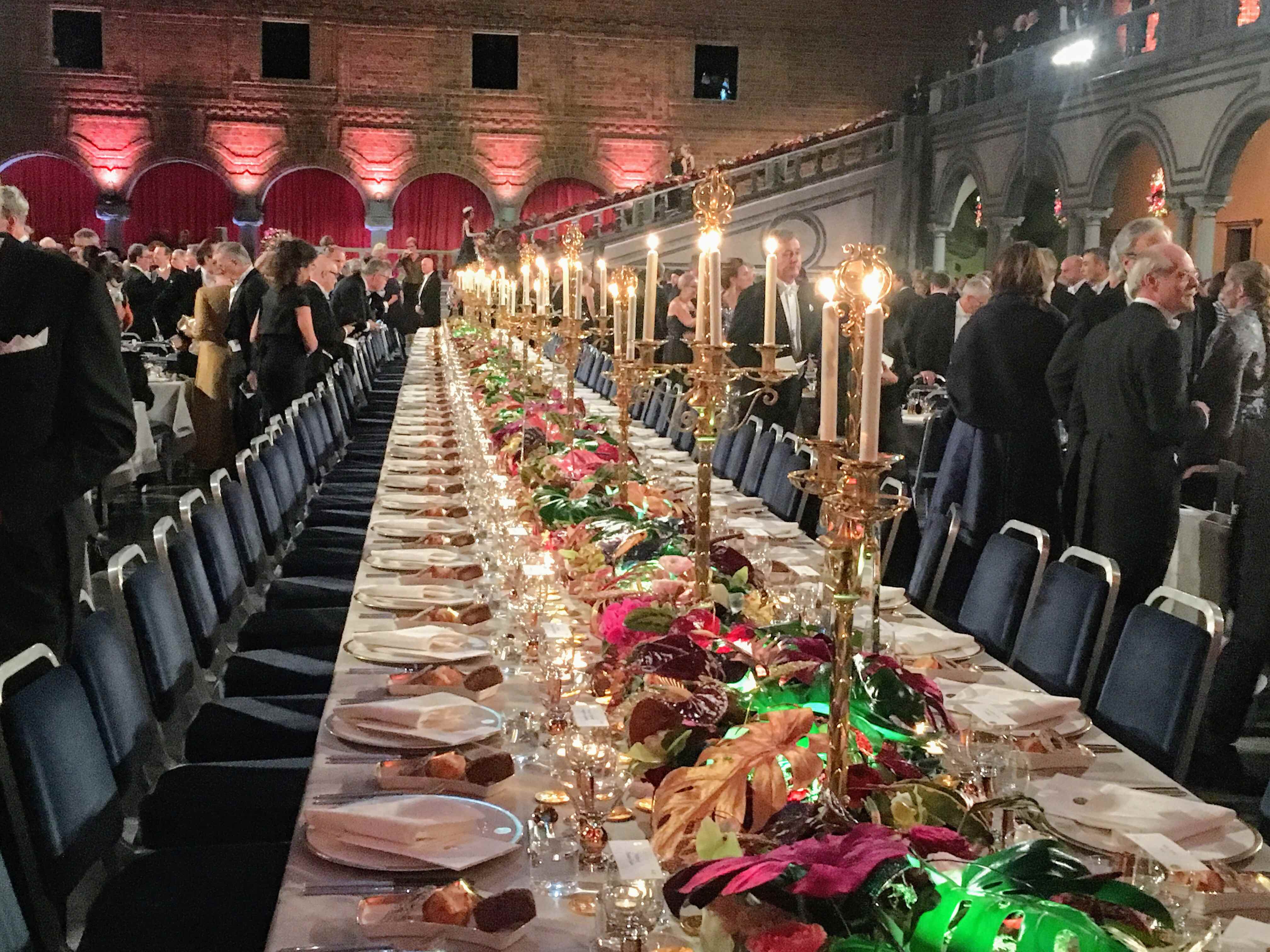 The Nobel banquet table
