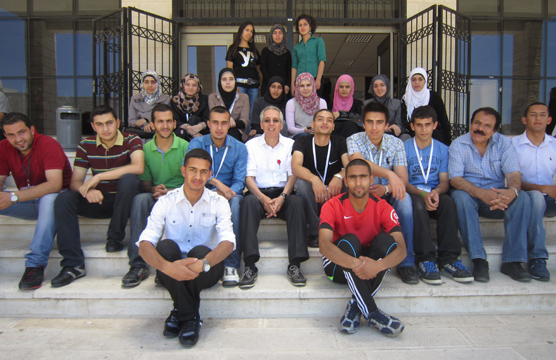 Prof. Karem Sakallah with students and faculty from Ibn Sina School