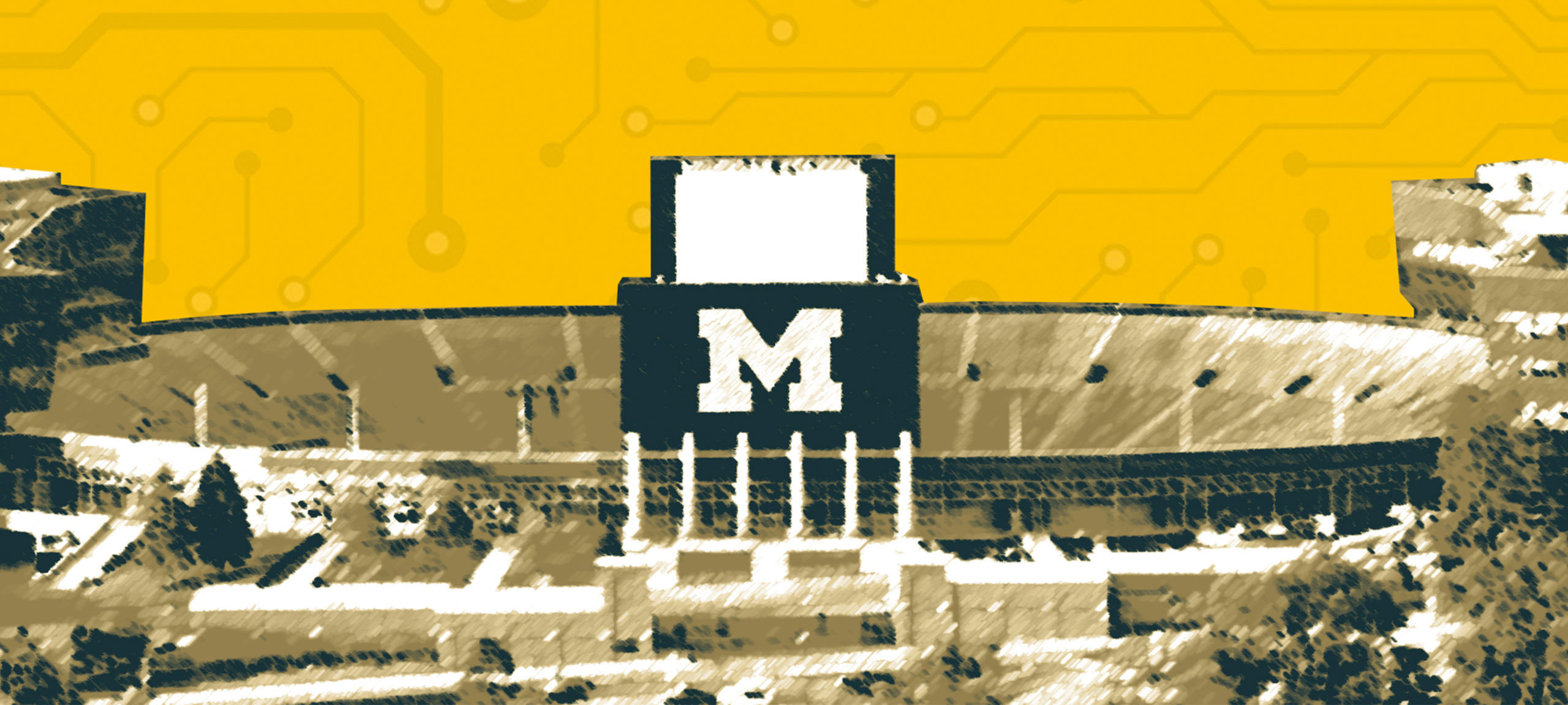 Graphic of the Michigan Stadium