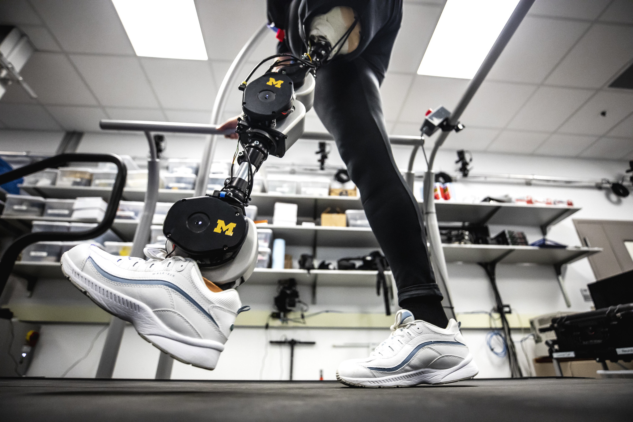 User testing an open-source robotic leg