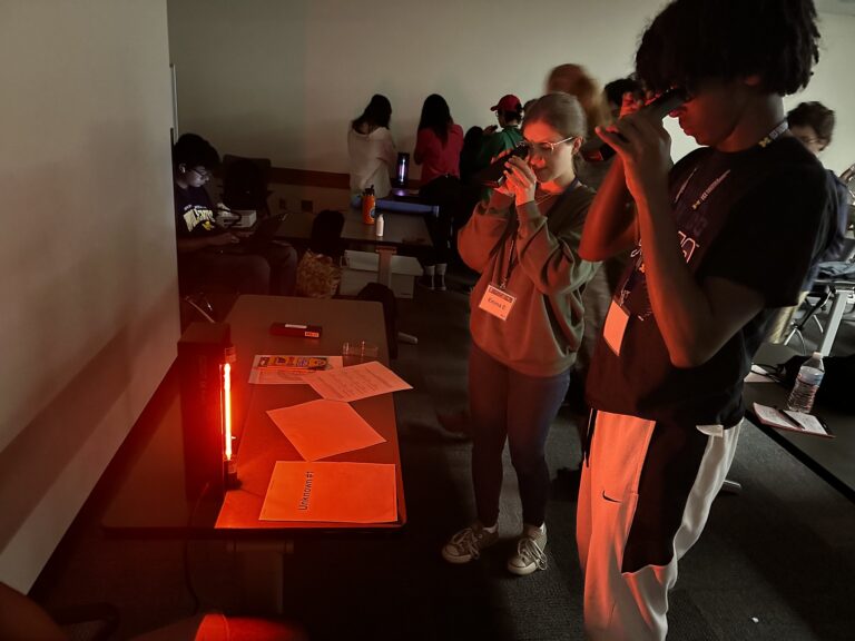 zapit students experimenting with light