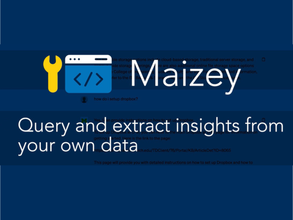Maizey logo with text: "Query and extract insights from your own data"