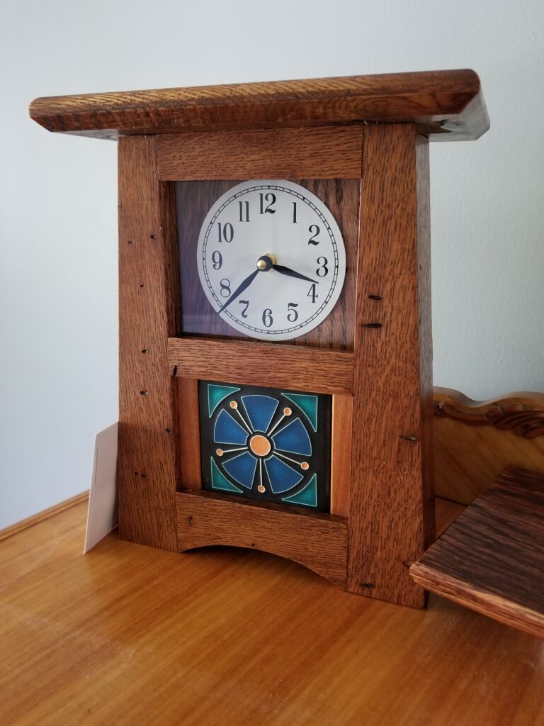 wooden clock with antique appearance