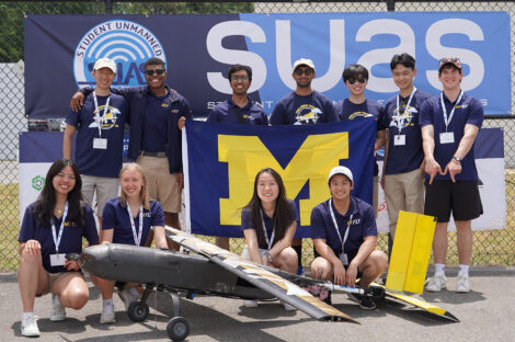 M-Fly competes in autonomous aerial competition for the first time, led by EECS students